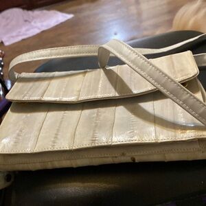 Lee Sands Eel wallet crossbody purse. New